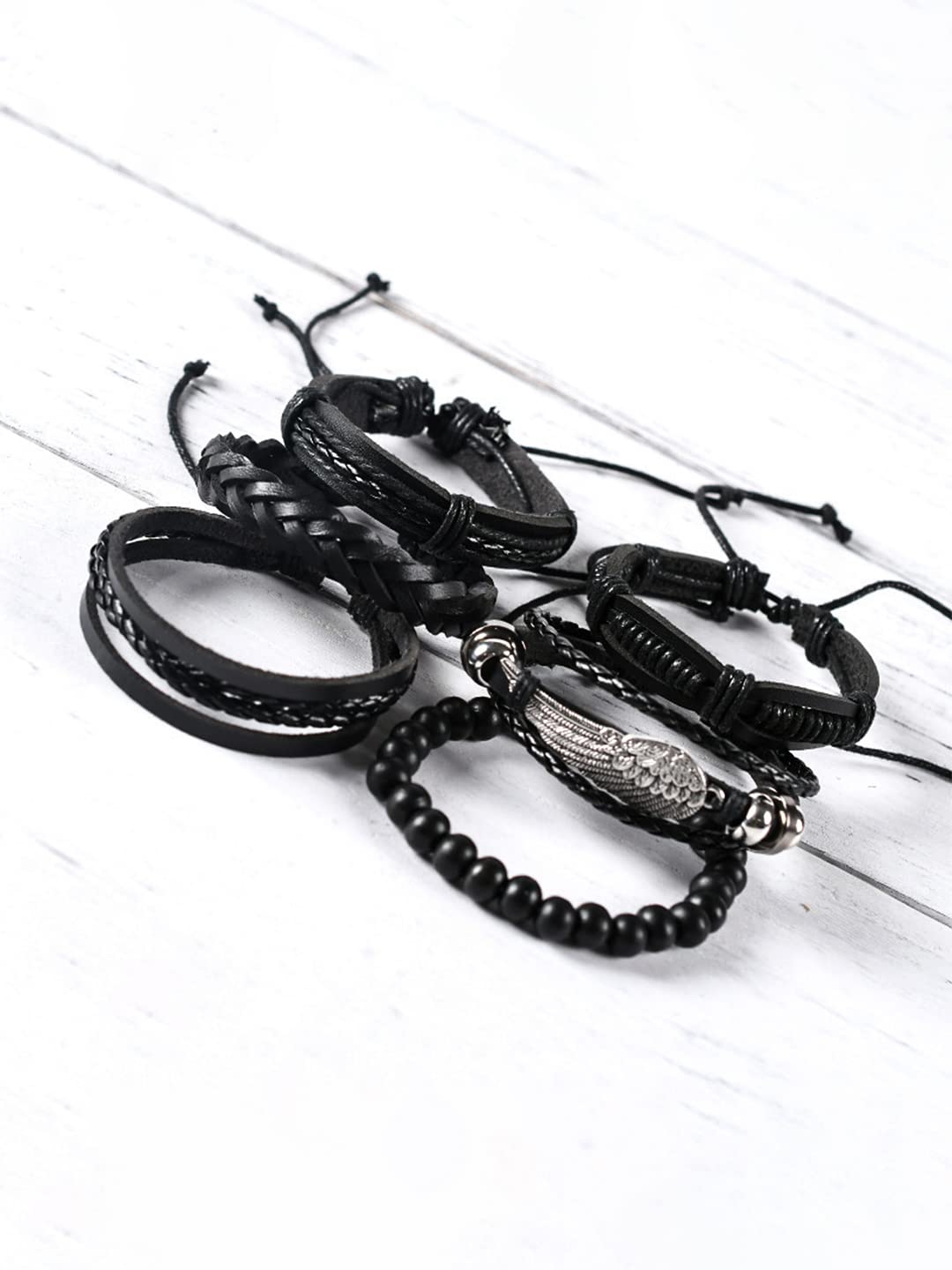 Pop Rigato Double Wrap Leather Bracelet In Black With Black Ruthenium –  Tateossian London